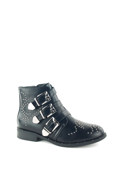 Stiefeletten mit Riemen und Nieten