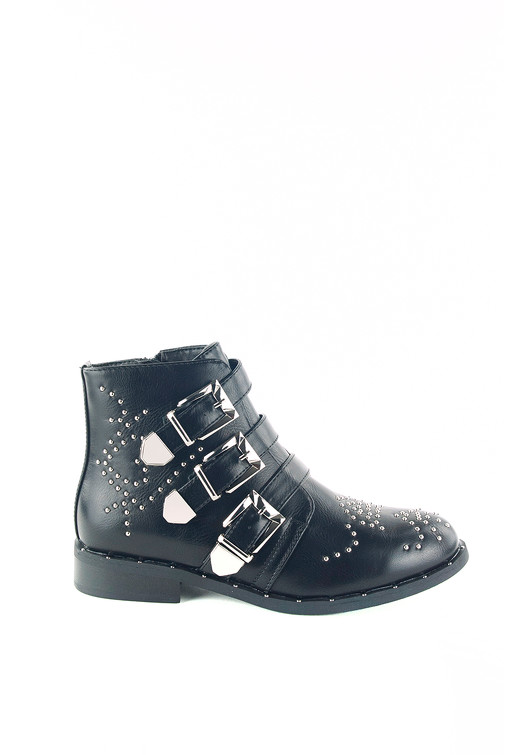 Stiefeletten mit Riemen und Nieten