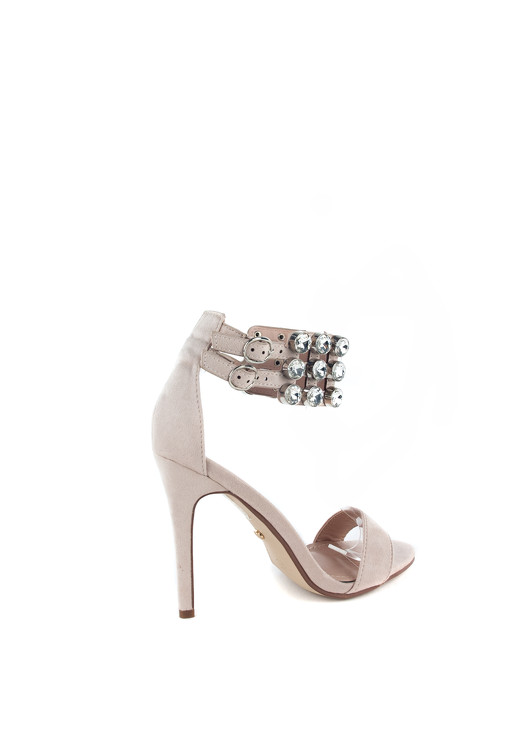 Vysoké sandále s kryštálmi