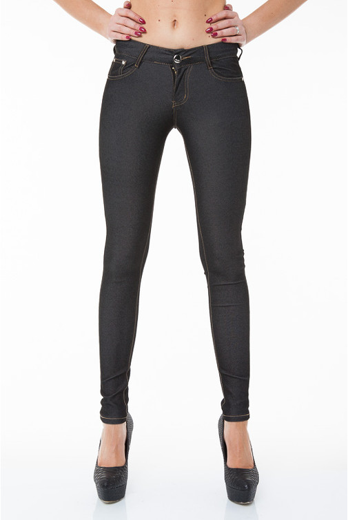 Jeggings denimového vzhledu, černé EU 34-40