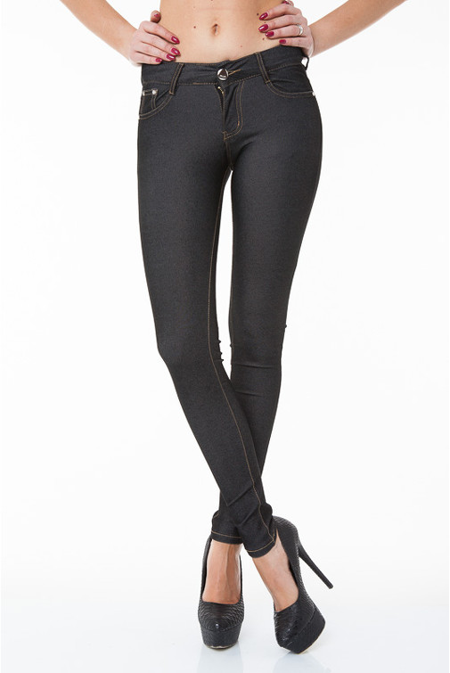 Jeggings denimového vzhledu, černé EU 34-40