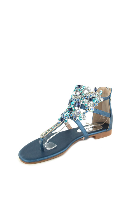 Nizki sandali s kristali