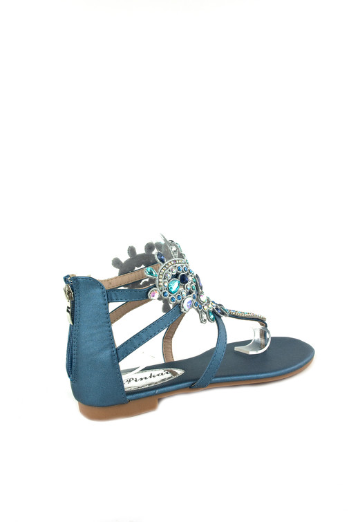 Nizki sandali s kristali