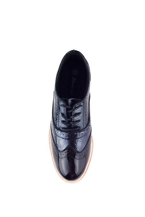 Metalické topánky oxford