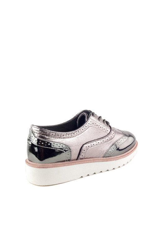 Metalické topánky oxford