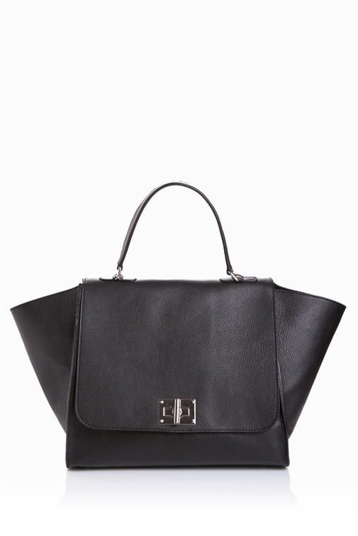 Trapeztasche aus Leder
