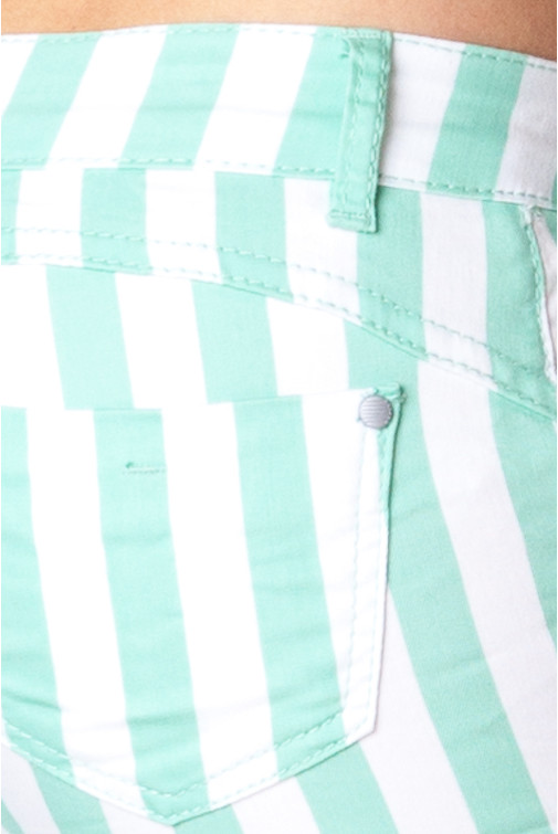 Gestreifte Skinny-Jeans 