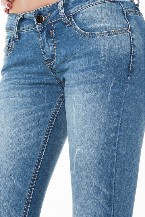 Verwaschene Skinny Jeans mit Abreibungen