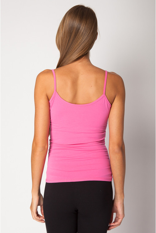 Bombažen top s tankimi naramnicami