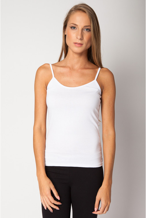 Bombažen top s tankimi naramnicami