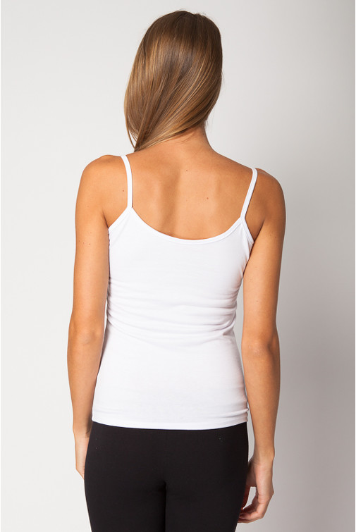 Bombažen top s tankimi naramnicami