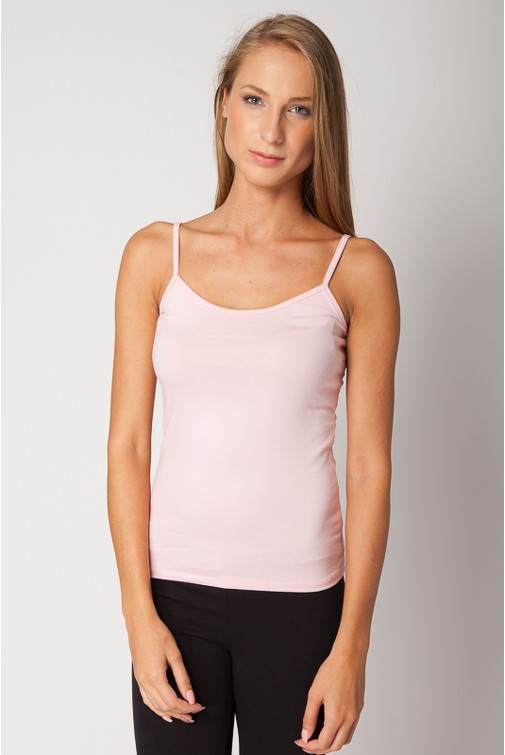 Bombažen top s tankimi naramnicami