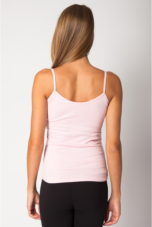 Bombažen top s tankimi naramnicami