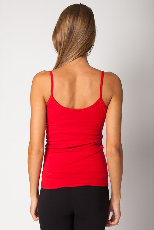 Bombažen top s tankimi naramnicami