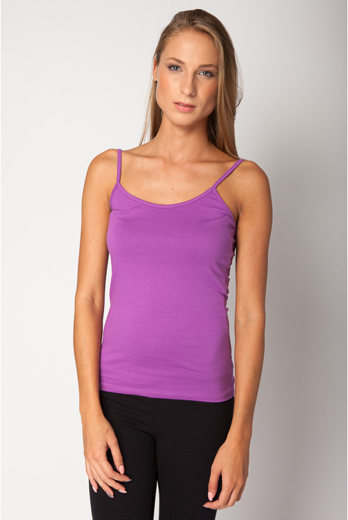 Bombažen top s tankimi naramnicami