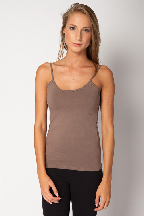 Bombažen top s tankimi naramnicami