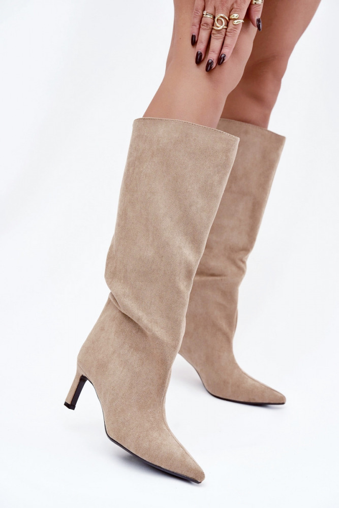 Knee high mid heel boots Secret crush