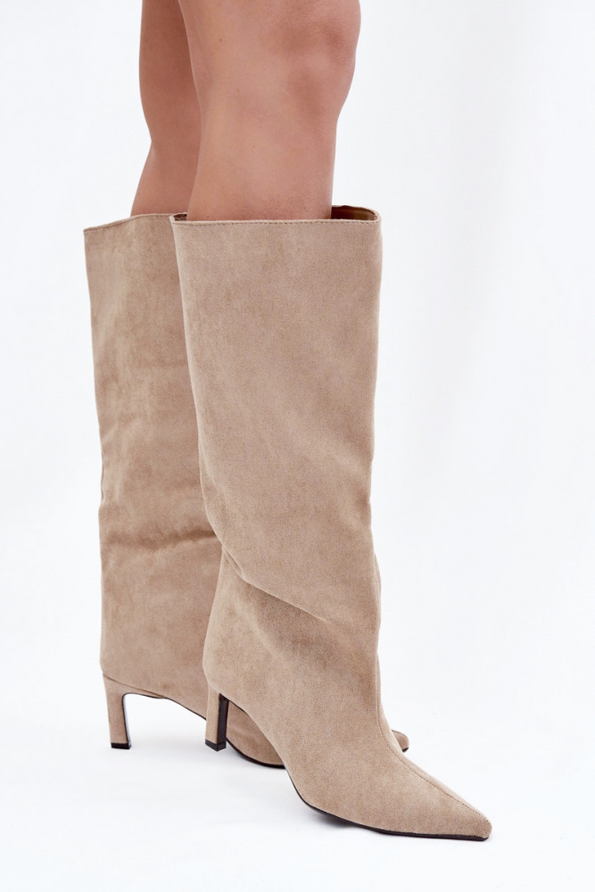 Knee high mid heel boots Secret crush