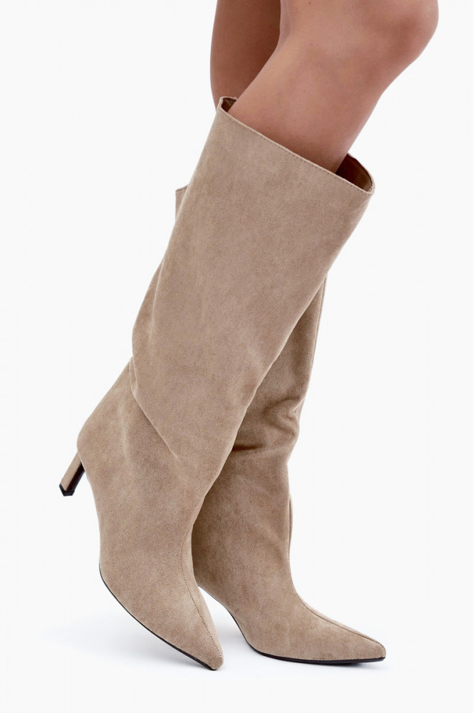 Knee high mid heel boots Secret crush