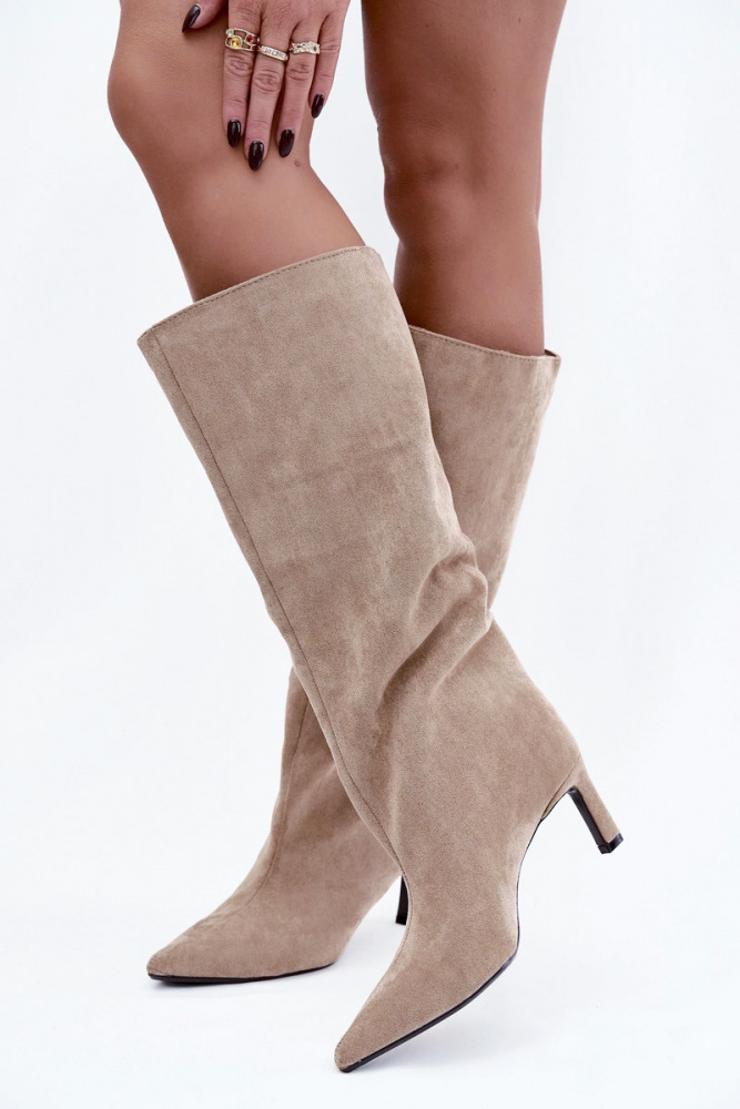 Knee high mid heel boots Secret crush