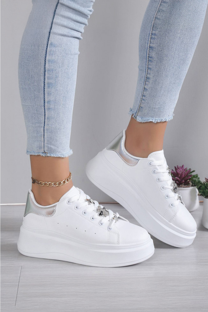 Crystal applique trainers Bee Chic