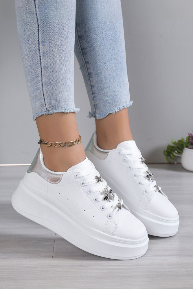 Crystal applique trainers Bee Chic