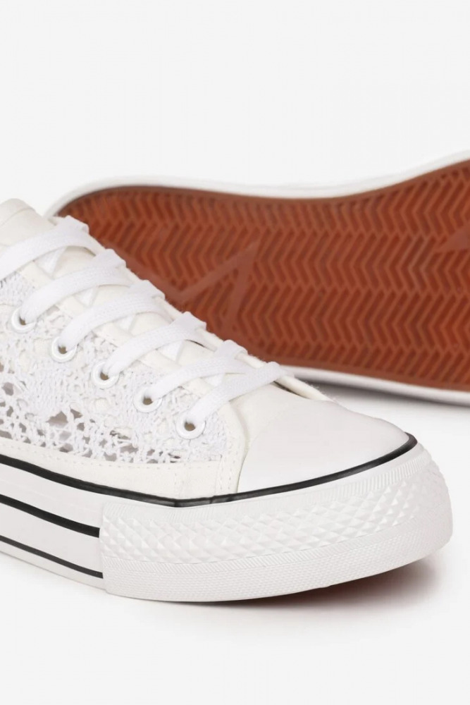 Csipkés platformos tornacipő Life creator