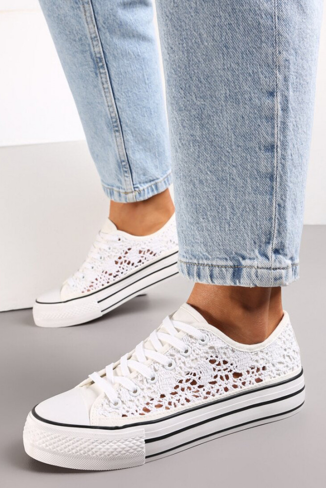 Csipkés platformos tornacipő Life creator