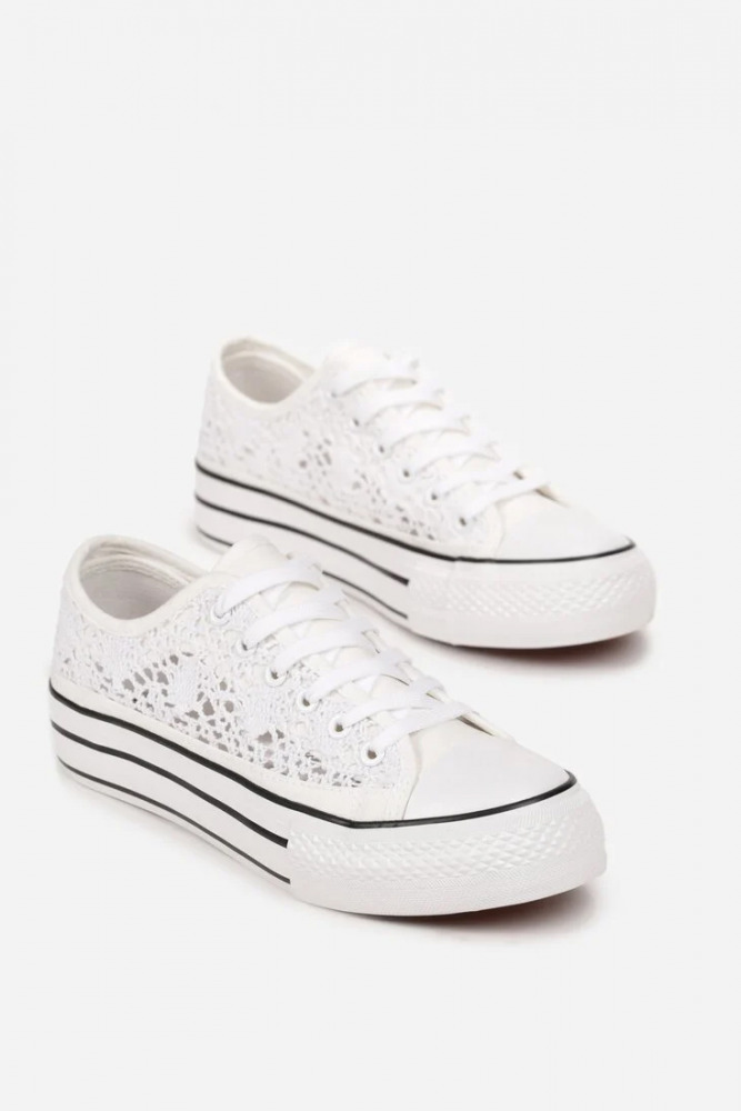 Csipkés platformos tornacipő Life creator