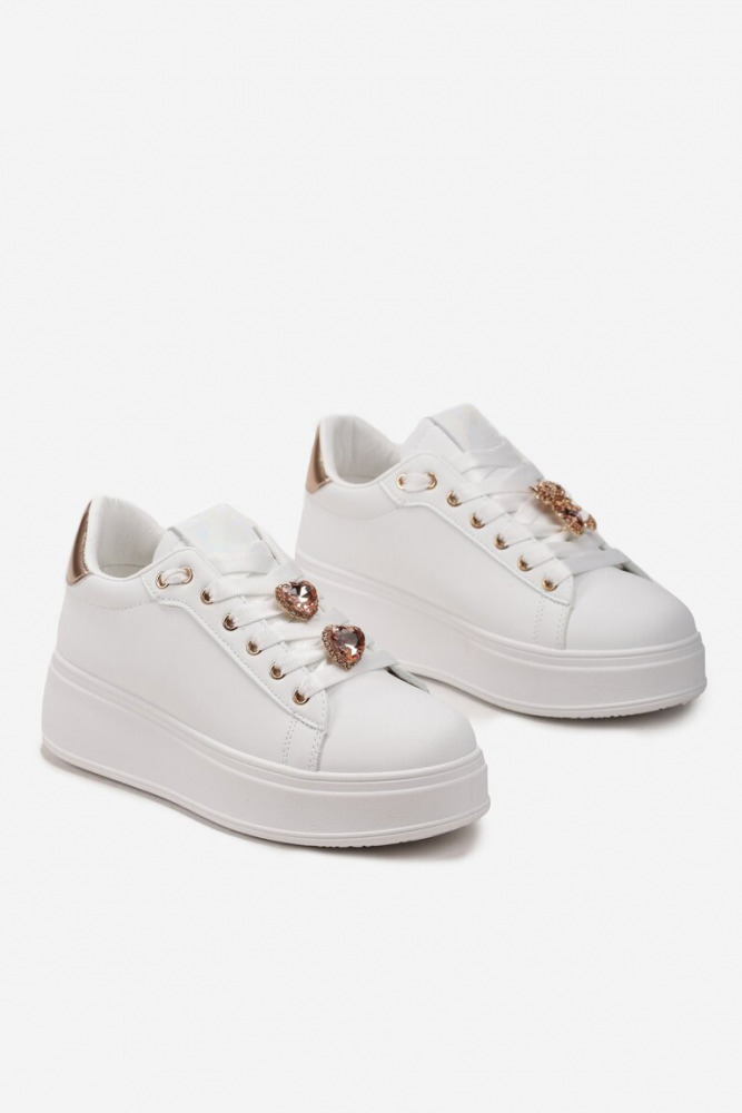 Sneakers mit Kristallverzierungen Good vibes