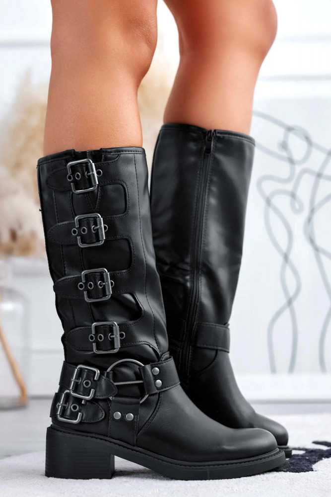 PREMIUM Stivali biker con fibbie Adventurous