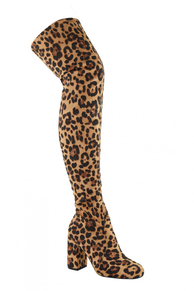 Overknee-Stiefel mit hohem Blockabsatz