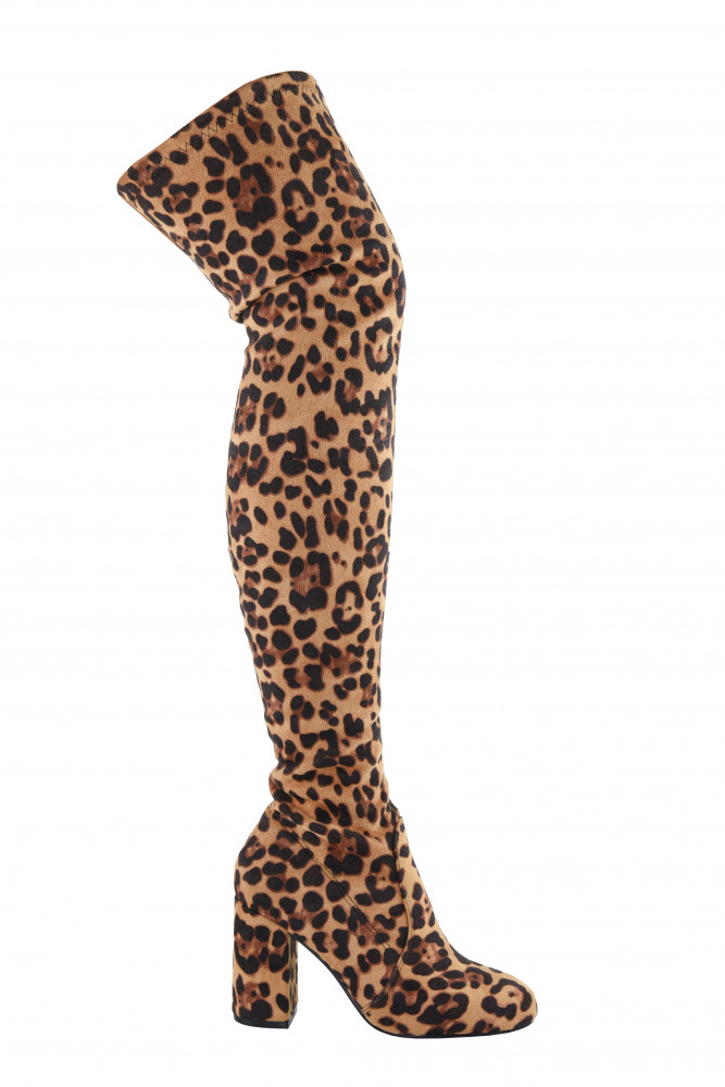Overknee-Stiefel mit hohem Blockabsatz