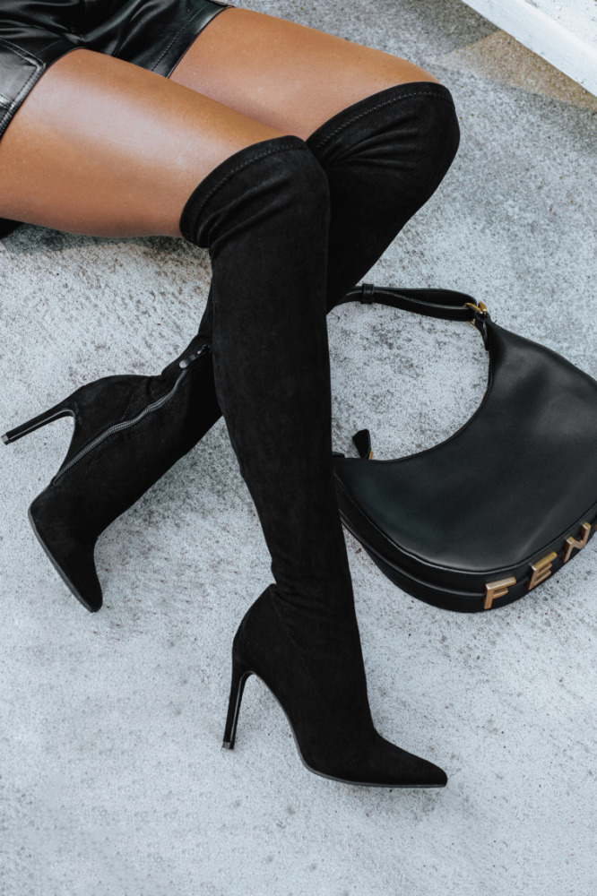 Kozačky nad kolena na vysokém podpatku Cosmic