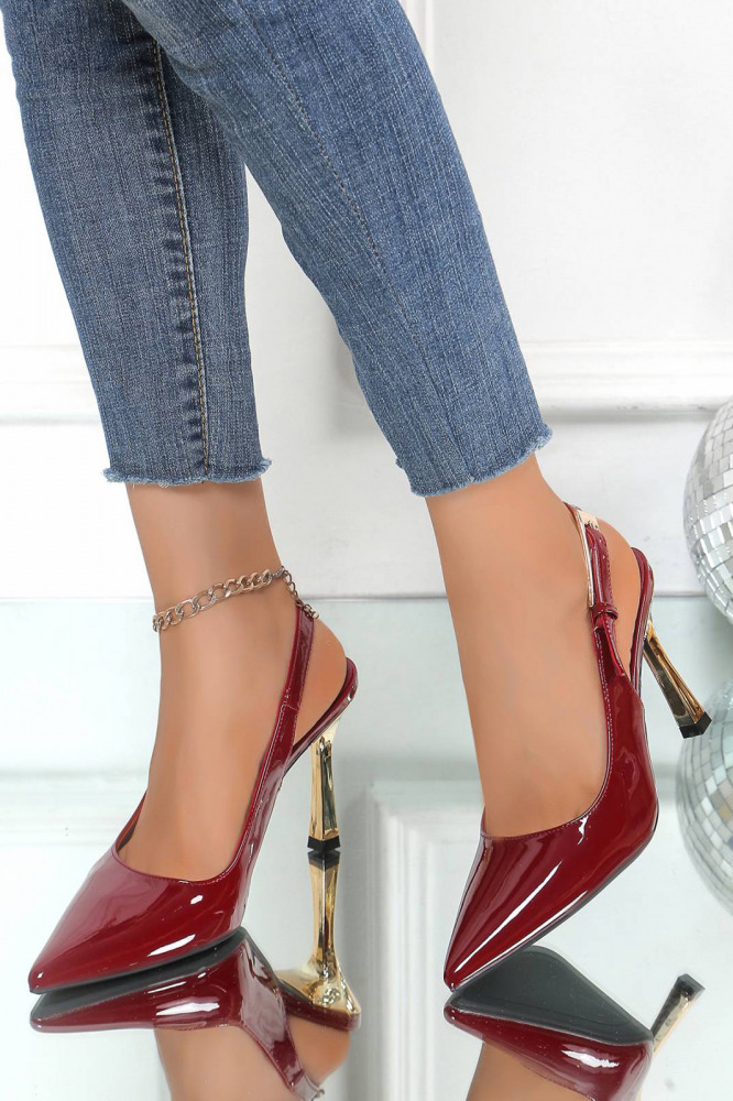 Slingback-Pumps in Lack-Optik Bliss