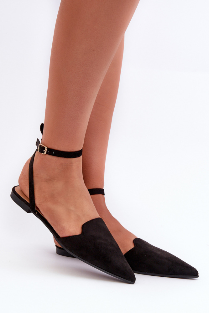 Flache Spitze-Sandalen Cleopatra