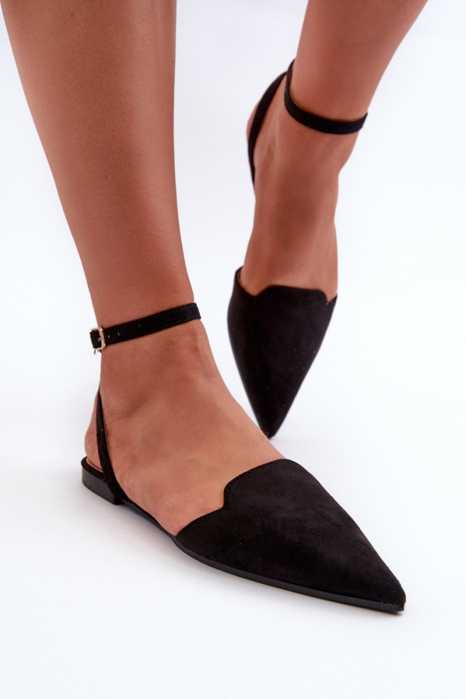 Flache Spitze-Sandalen Cleopatra