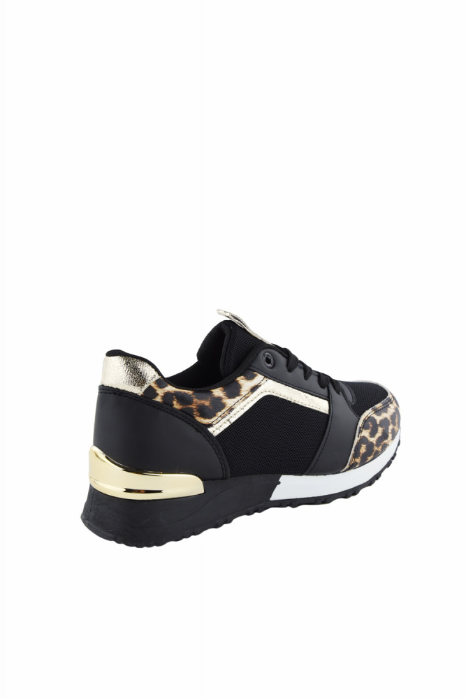 Trendige Sneakers mit Leopardenmuster