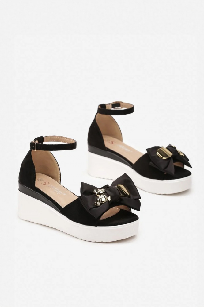 Wedge sandals Teddy bear