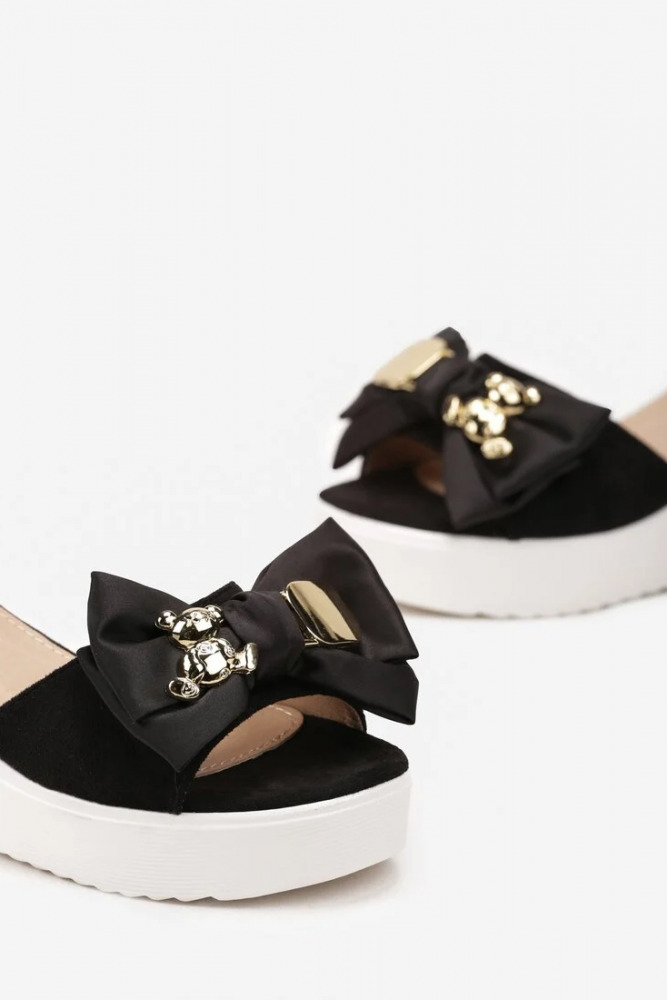 Wedge sandals Teddy bear