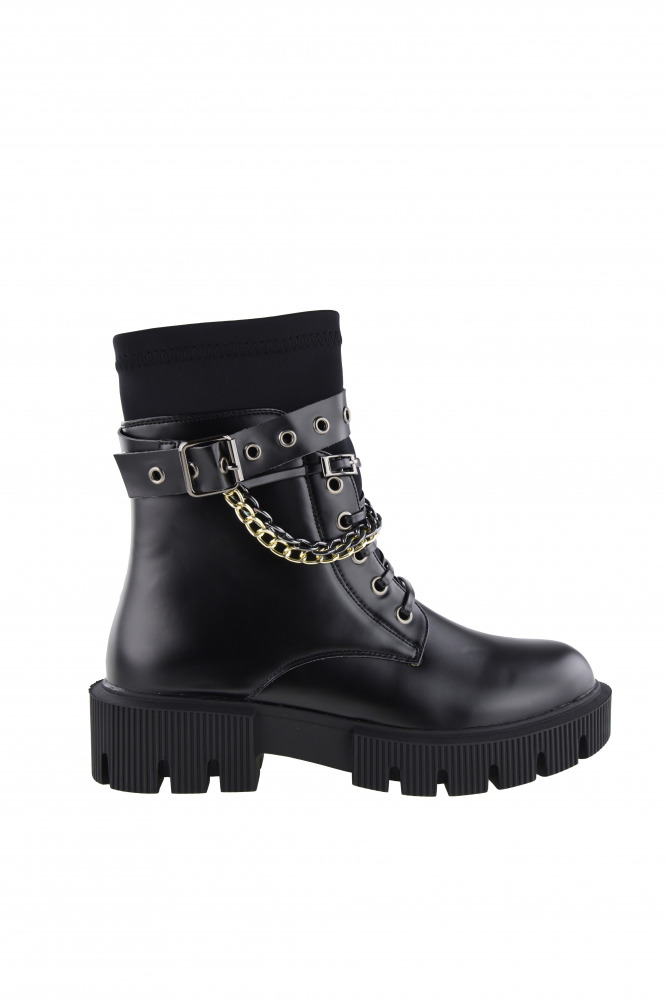 Stiefeletten mit Ketten 