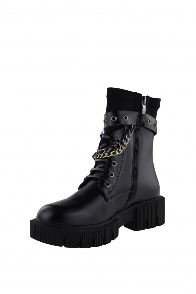 Stiefeletten mit Ketten 