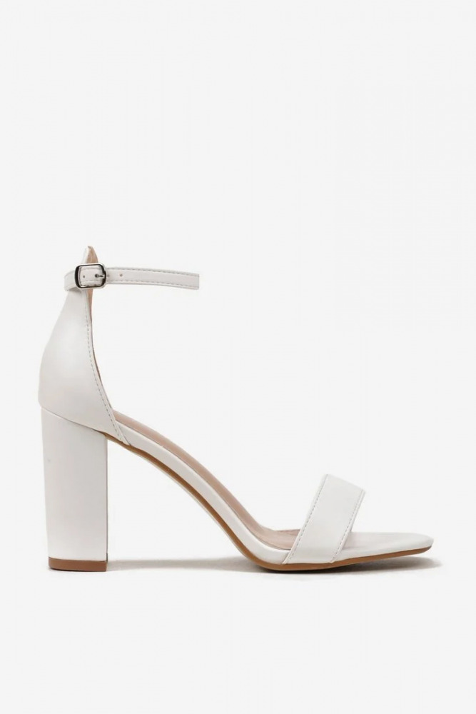 Barely there block heeled sandals Dream big