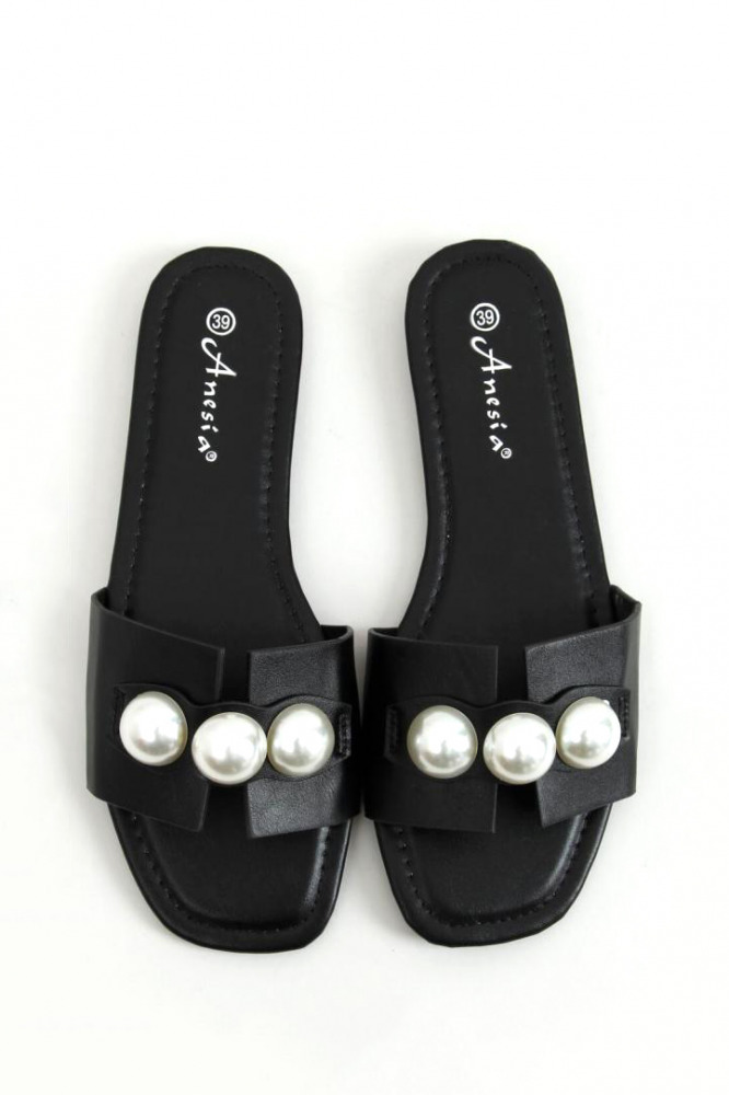 Pearl embellished sliders Pearl secret