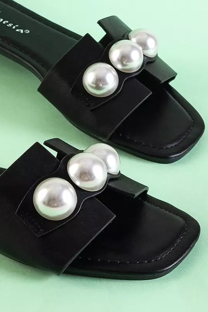Pearl embellished sliders Pearl secret