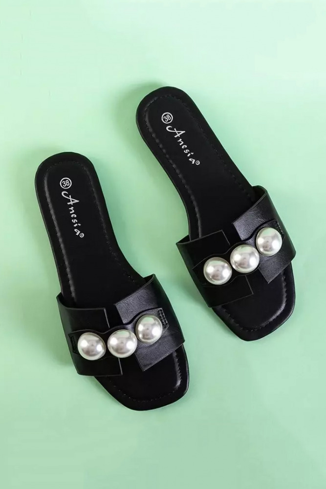 Pearl embellished sliders Pearl secret