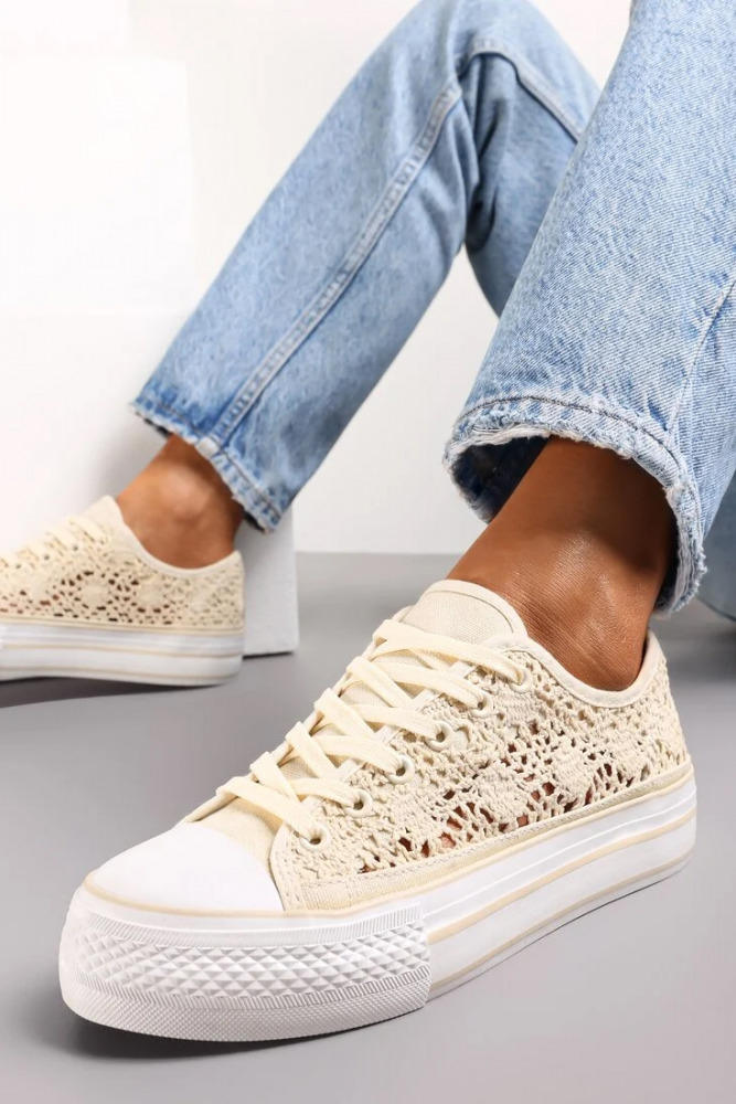 Krajkové tenisky na platformě Life creator