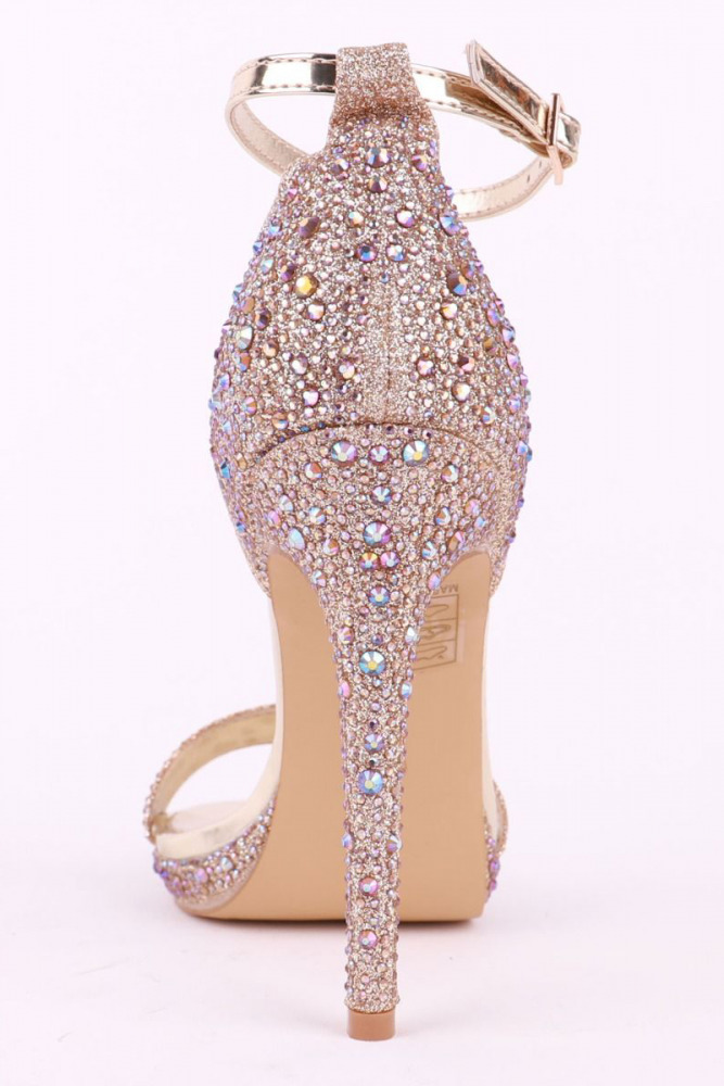 Sandali con tacco alto e strass True glamour
