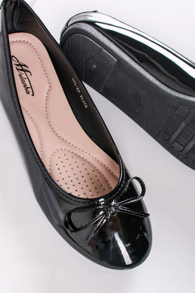 Ballerinas in Lack-Optik mit Schleife Aria