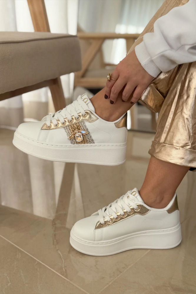 Crystal applique trainers Bee Royal